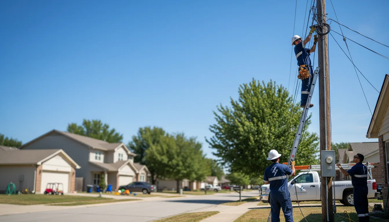 Residential electrician providing installation services in Goree, TX